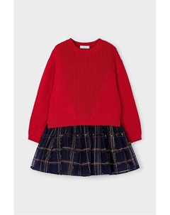 Платье и кардиган, красный Mayoral