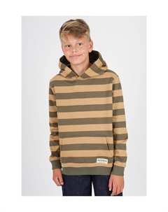 Полосатая толстовка с капюшоном, цвет Olive Caramel Band of rascals