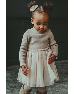 Lotus Dress платье для маленькой девочки, бежевый Donsje