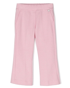 Расклешенные брюки в ломаную клетку, розовый Monnalisa