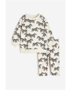 Комплект из двух предметов: толстовка и леггинсы, белый H&m