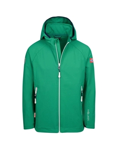 Куртка софтшелл Softshell Jacke Kvalvika, цвет Pfeffergrün/Wolkengrau Trollkids