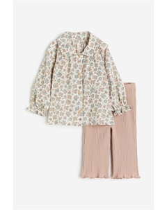 Комплект из 2х блузки и леггинсов, розовый H&m