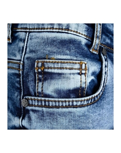 Брюки джинсовые, стираные, зауженного кроя, детские, цвет Blue Normal Blue effect