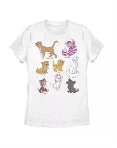 Детская футболка с изображением портретов кошек «Микки Маус и друзья» Disney's, белый Licensed character
