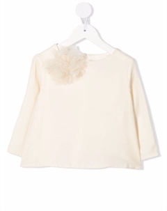 Блузка с бантом, нейтральный цвет Bonpoint