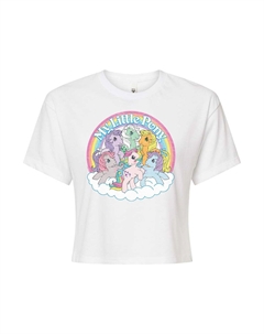 Укороченная футболка My Little Pony в стиле ретро для юниоров, белый Licensed character