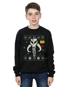 Рождественский свитшот с черепом банты, черный Star wars
