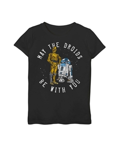 Футболка с рисунком «Звездные войны, да пребудут с тобой дроиды» для девочек 7–16 лет Star wars