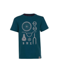 Детали футболки BMX, цвет Dark Petrol Band of rascals