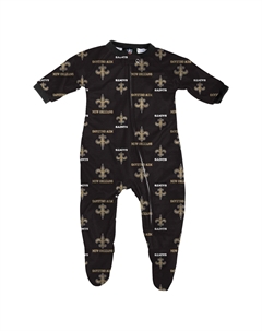 Комбинезон New Orleans Saints с молнией и регланами для младенцев - черный Outerstuff