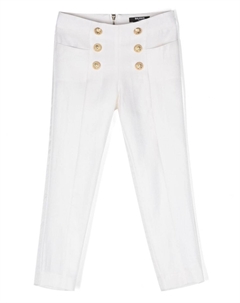 Kids брюки с пуговицами, белый Balmain
