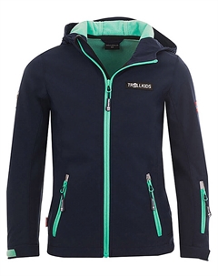 Куртка софтшелл Oslofjord, темно синий Trollkids