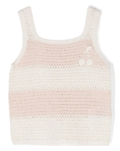 Топ в технике кроше, белый Bonpoint