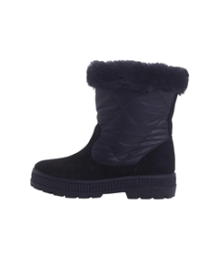 Утепленные девичьи сапоги с воротником и мехом, темно-синий Pisamonas