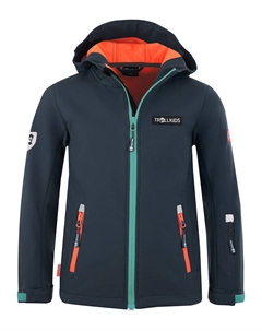 Куртка софтшелл Oslofjord, темно синий Trollkids