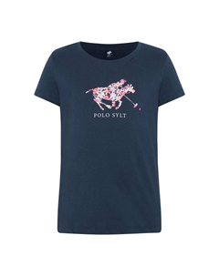 Футболка с цветочным логотипом, цвет Total Eclipse Polo sylt