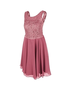 Шифоновое коктейльное платье длиной 3/4 с круглым вырезом для детей, цвет Dark Mauve G.o.l.