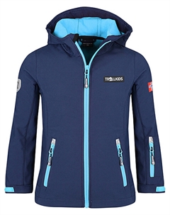 Куртка софтшелл Oslofjord, темно синий Trollkids