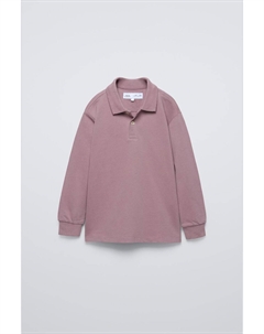Базовая рубашка-поло из пике, пыльный лиловый Zara