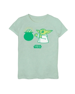 Футболка Lucky Snack для девочек 7–16 лет со «Звездными войнами», светло-зеленый Licensed character