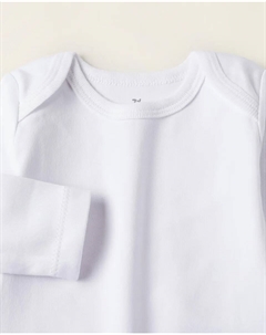 Комплект боди для маленьких мальчиков из 100% хлопка со скрещенными плечами, белый Zippy