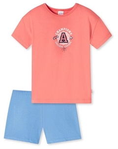 Пижамы для девочек world из органического хлопка, красный Schiesser