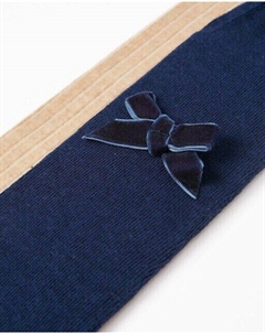 Комплект трикотажных колготок для девочек с бархатными/ребристыми бантиками, мультиколор Zippy