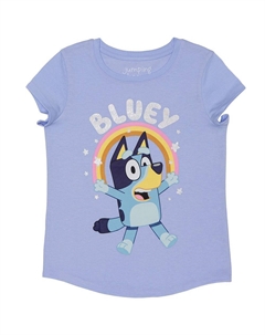 Футболка Bluey Ready For Adventure для девочек и малышей, синий Jumping beans