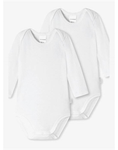 Детские боди, 2 шт., белый Schiesser