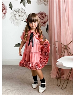 Атласное платье розы, лиловый Petite maison kids