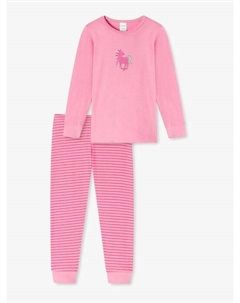 Длинная детская пижама, розовый Schiesser
