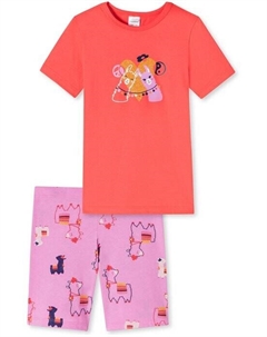 Пижамы для девочек world из органического хлопка, красный Schiesser