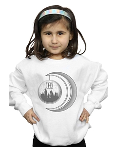 Толстовка Хогвартса с Луной, белый Harry potter