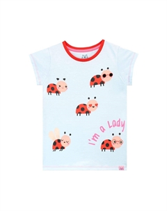 Футболка «Я леди Божья коровка», синий Harry bear