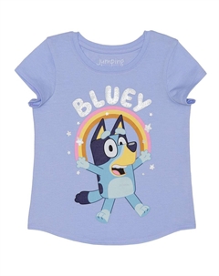 Футболка Bluey Rainbow с рисунком для девочек 4–12 лет, цвет Baron River Jumping beans