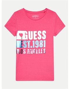 Футболка стандартного кроя, розовый Guess