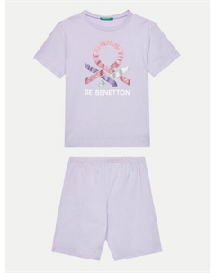 Пижама стандартного кроя, фиолетовый United colors of benetton