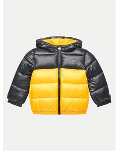 Пуховик стандартного кроя, желтый Guess