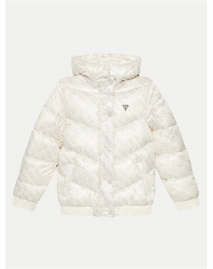 Пуховик стандартного кроя, бежевый Guess