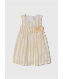 Детское платье с добавлением льна, желтый Guess