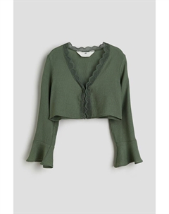 Блузка для завязывания, хаки H&m