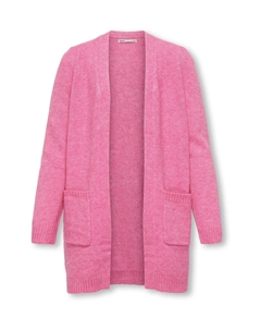 Карманный кардиган с удлиненным кроем, розовый Only