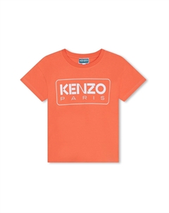 Розовая детская футболка kenzo с короткими рукавами и логотипом, розовый Kenzo kids