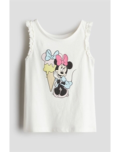 Майка с воланами, белый H&m