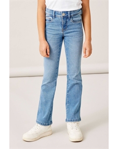 Расклешенные джинсы для девочек с регулируемой талией, синий Name it