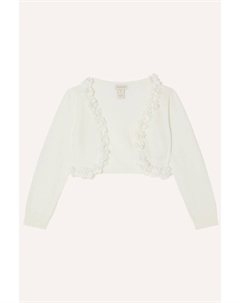 Детский кардиган с 3d цветочной отделкой, бежевый Monsoon