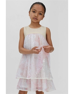 Многослойное платье с пайетками и рисунком ромашки, розовый Reiss