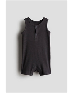 Комбинезон из хлопка в рубчик, серый H&m