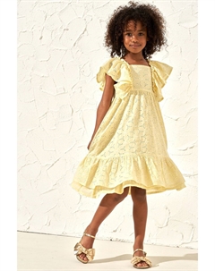 Платье Сара с вышивкой, желтый Angel & rocket
